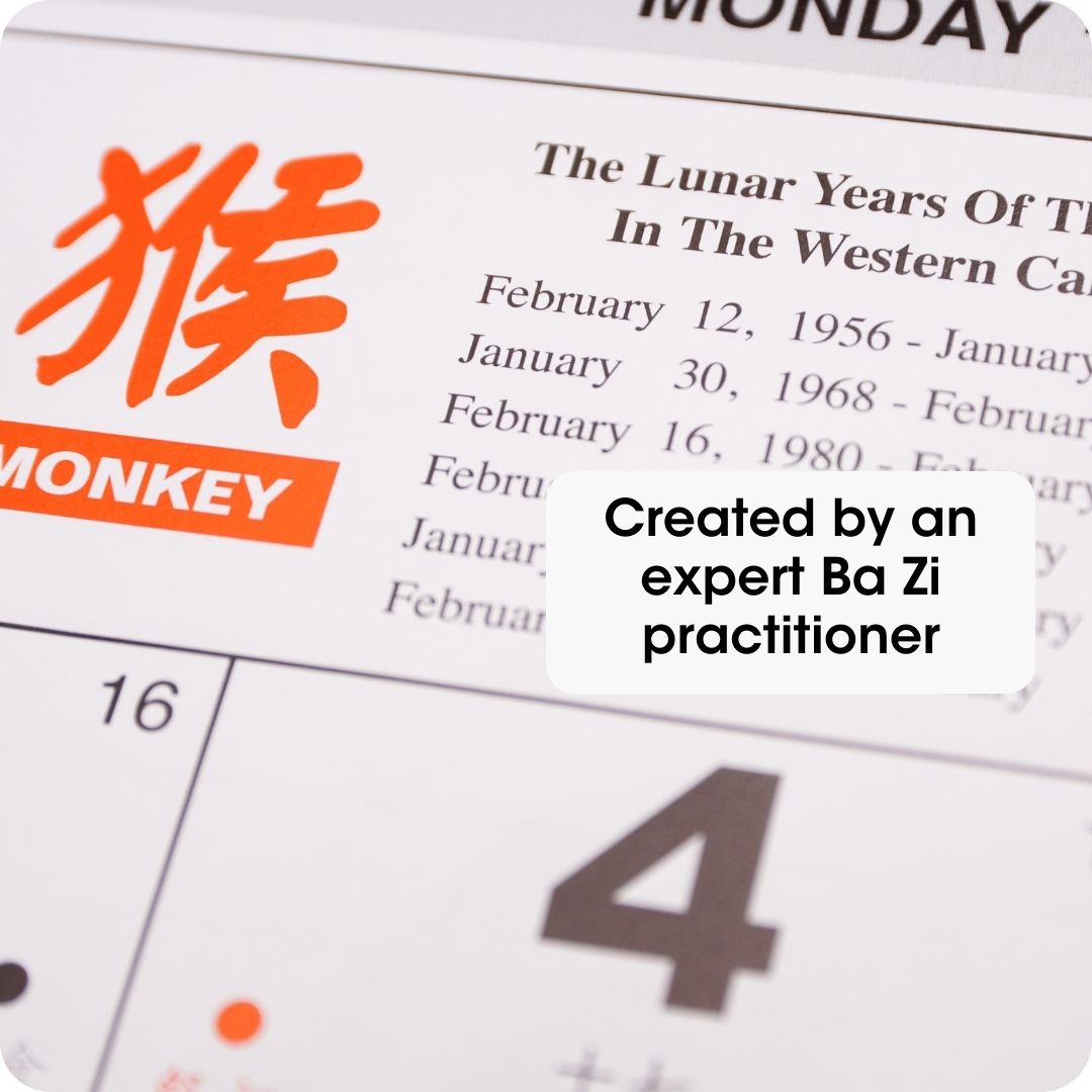 Personal 'Luck' Calendar - Based on your Ba Zi Astrology Birth Chart